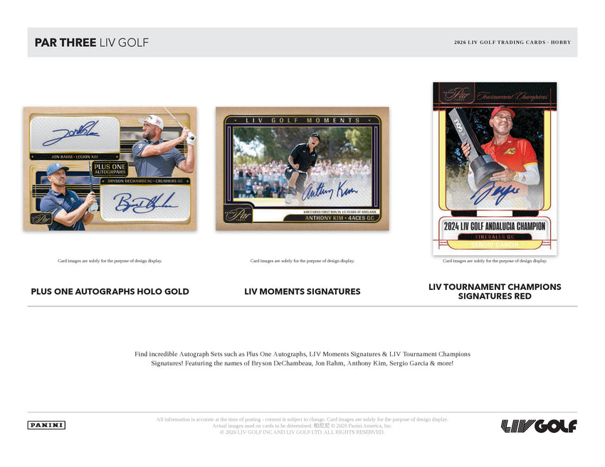 2026 Panini Par Three LIV Golf Hobby Box (Pre Order)-Cherry Collectables