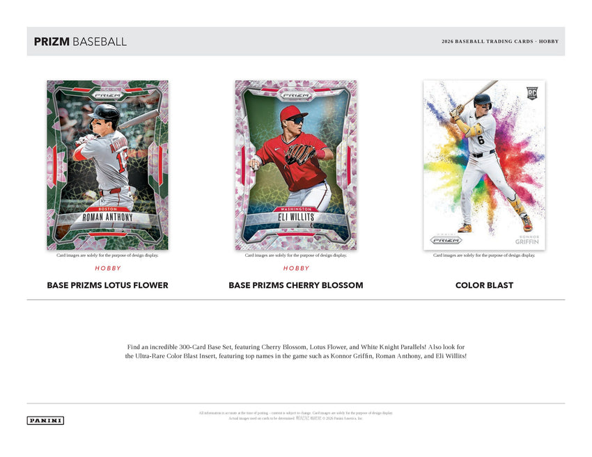 2026 Panini Prizm Baseball Hobby Box (Pre Order)