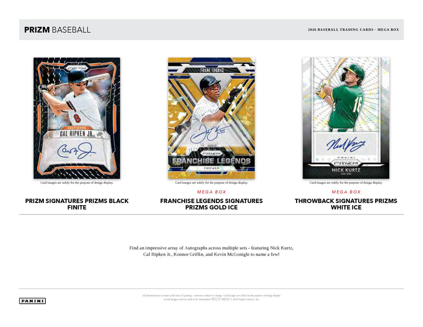 2026 Panini Prizm Baseball Mega Box (Pre Order)-Cherry Collectables