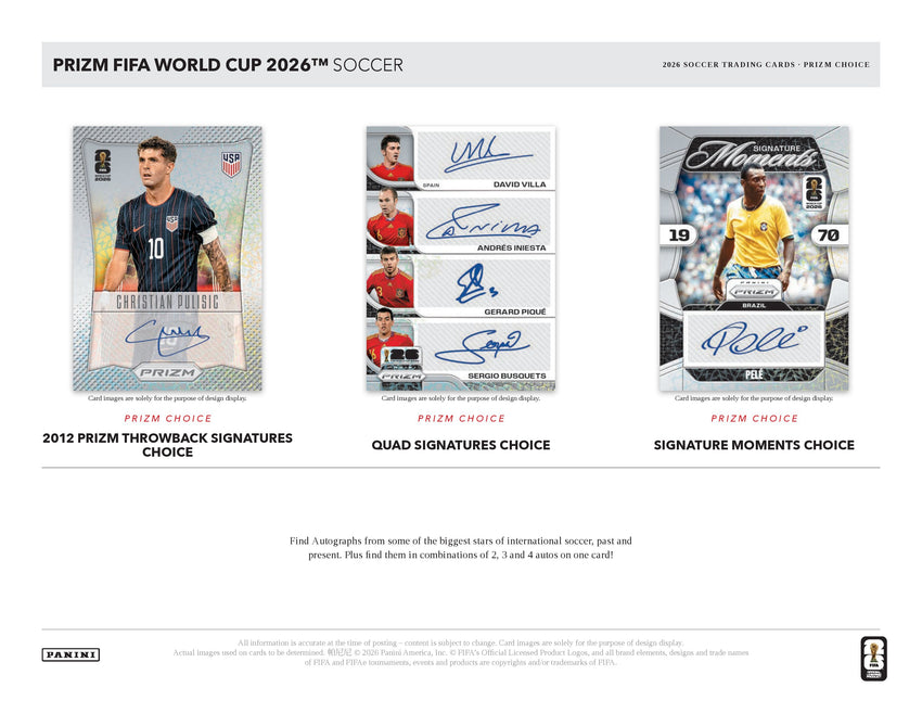 2026 Panini Prizm FIFA World Cup Soccer Choice Box (Pre Order)
