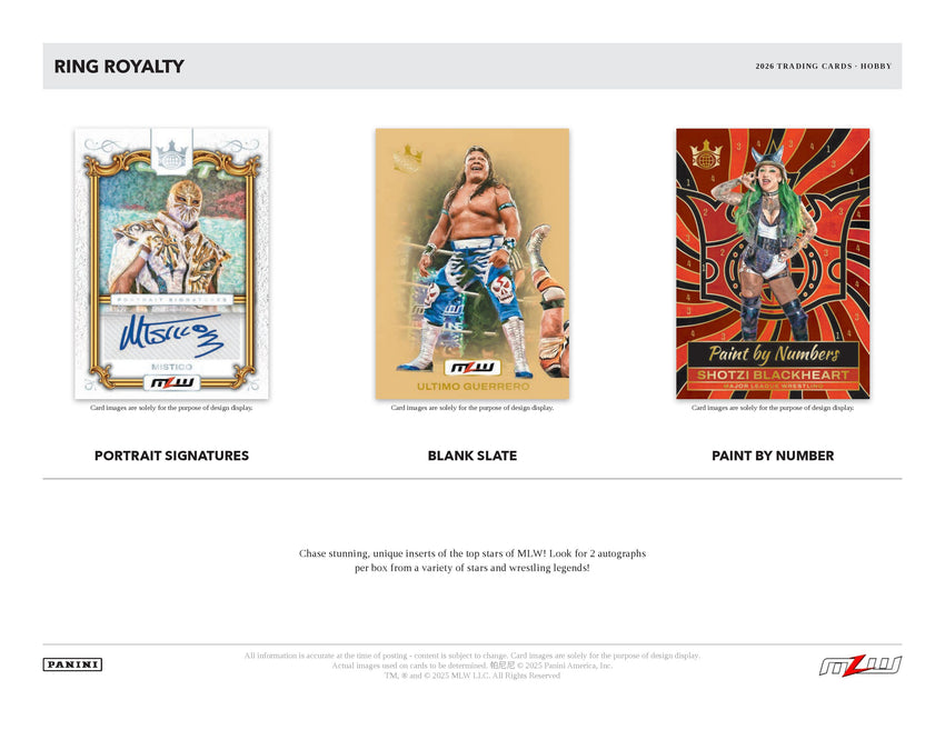 2026 Panini Ring Royalty Major League Wrestling Hobby Box (Pre Order)