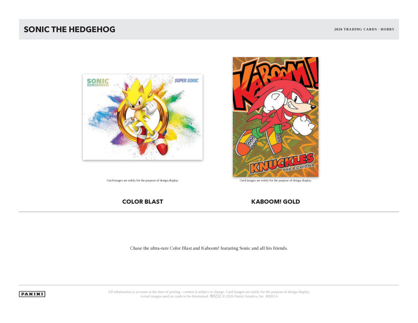 2026 Panini Sonic the Hedgehog Hobby Box (Pre Order)