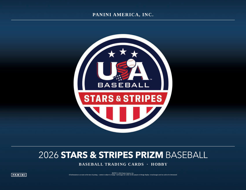 2026 Panini USA Stars & Stripes Prizm Baseball Hobby Box (Pre Order)