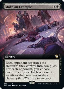 EXTENDED ART Make an Example - #138 - Rare New Capenna Commander