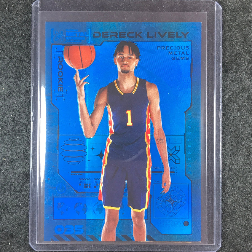 2023 Metal Universe Champions DERECK LIVELY Rookie Blue Precious Metal Gem 44/50