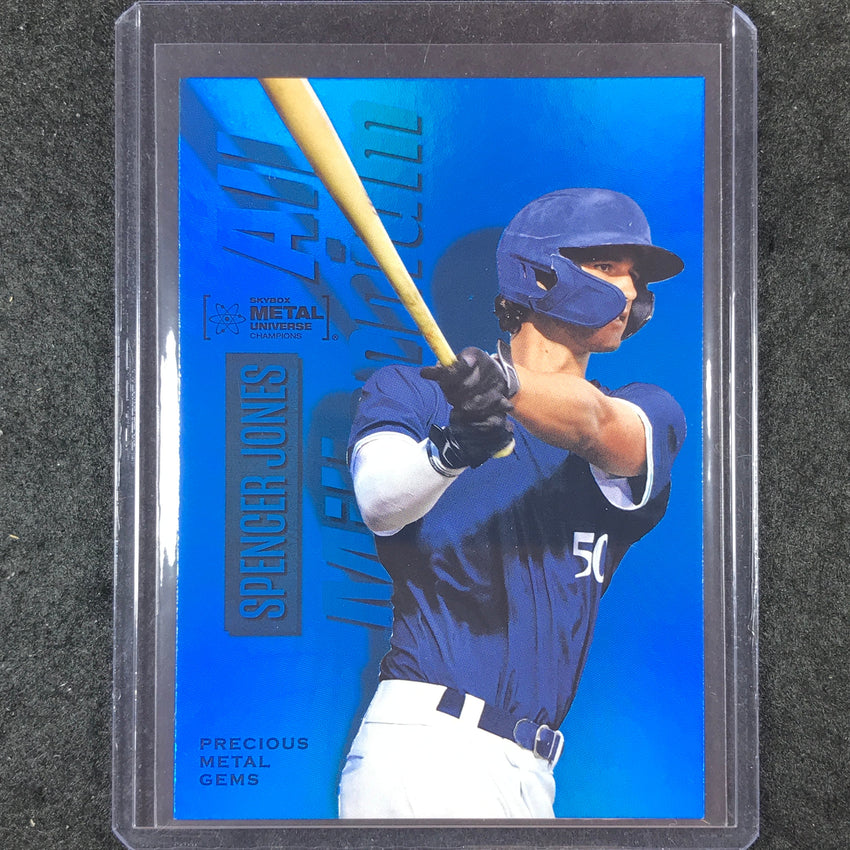 2023 Metal Universe Champions SPENCER JONES All-Millennium Blue Metal Gems 37/50