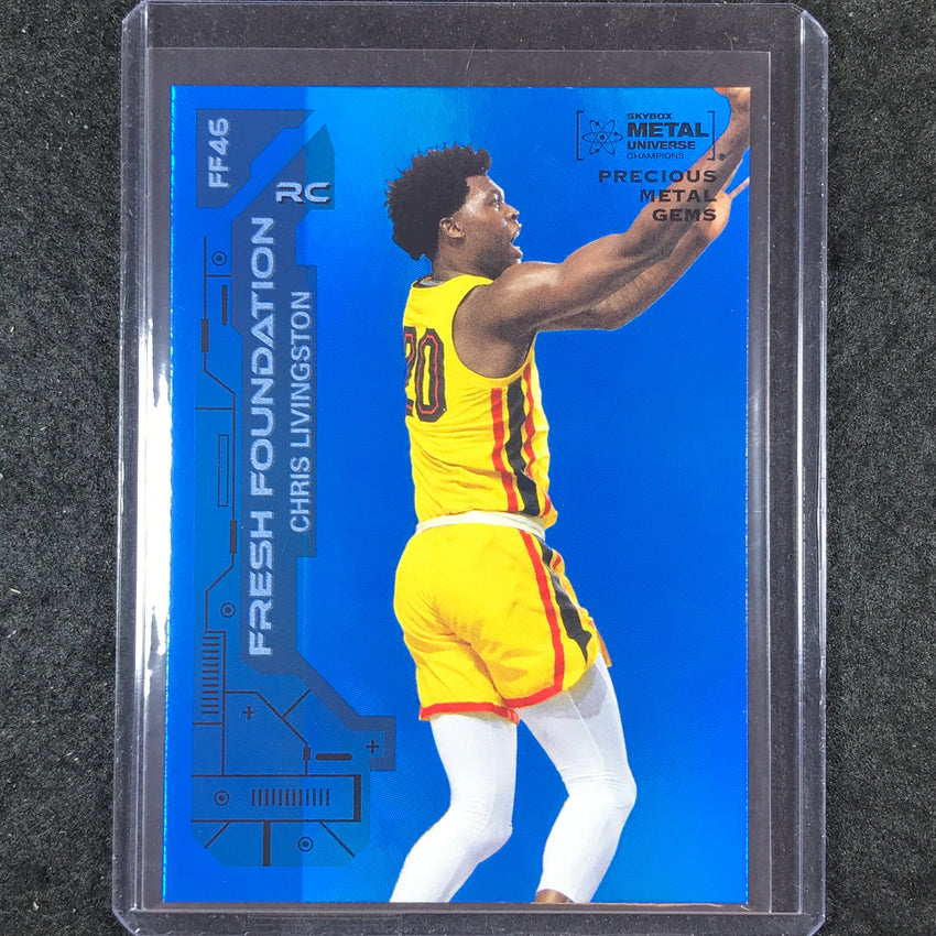 2023 Metal Universe Champions CHRIS LIVINGSTON Foundation Rookie Blue Gems 45/50