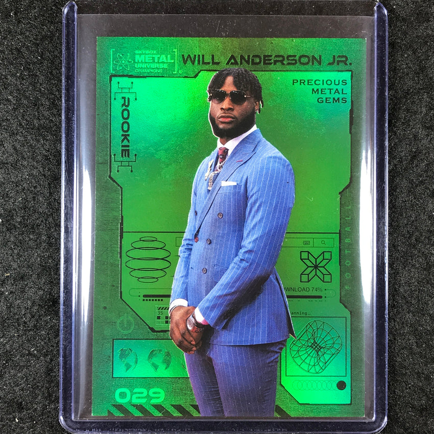2023 Metal Universe Champions WILL ANDERSON JR. Rookie Green Metal Gems 4/10