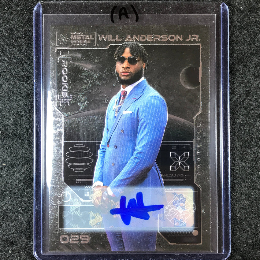2023 Metal Universe Champions WILL ANDERSON JR. Base Rookie Auto Silver #29 (A)