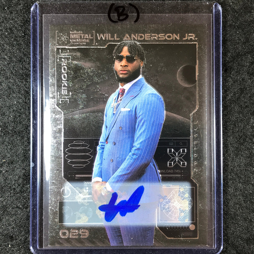 2023 Metal Universe Champions WILL ANDERSON JR. Base Rookie Auto Silver #29 (B)