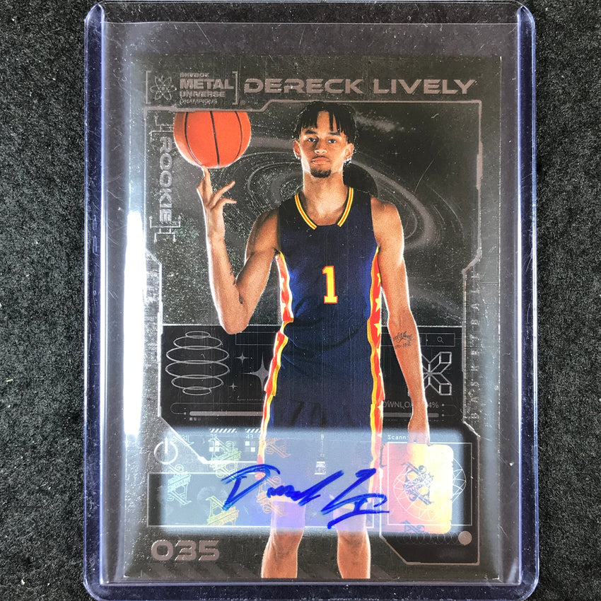 2023 Metal Universe Champions DERECK LIVELY Base Rookie Auto Silver #35