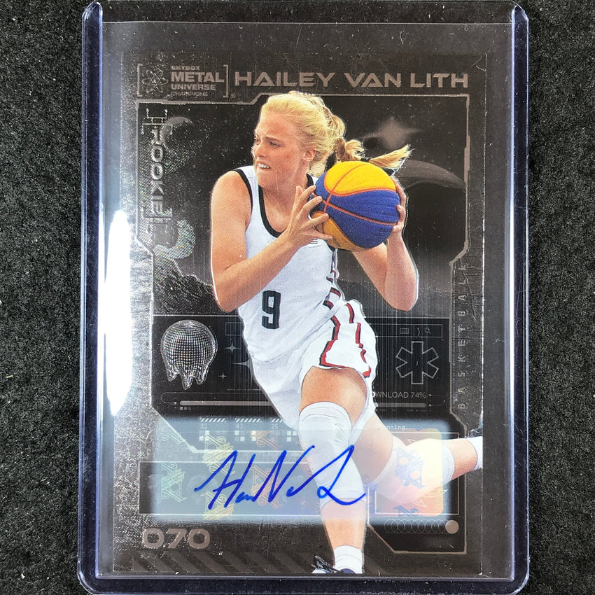 2023 Metal Universe Champions HAILEY VAN LITH Base Auto Silver #70