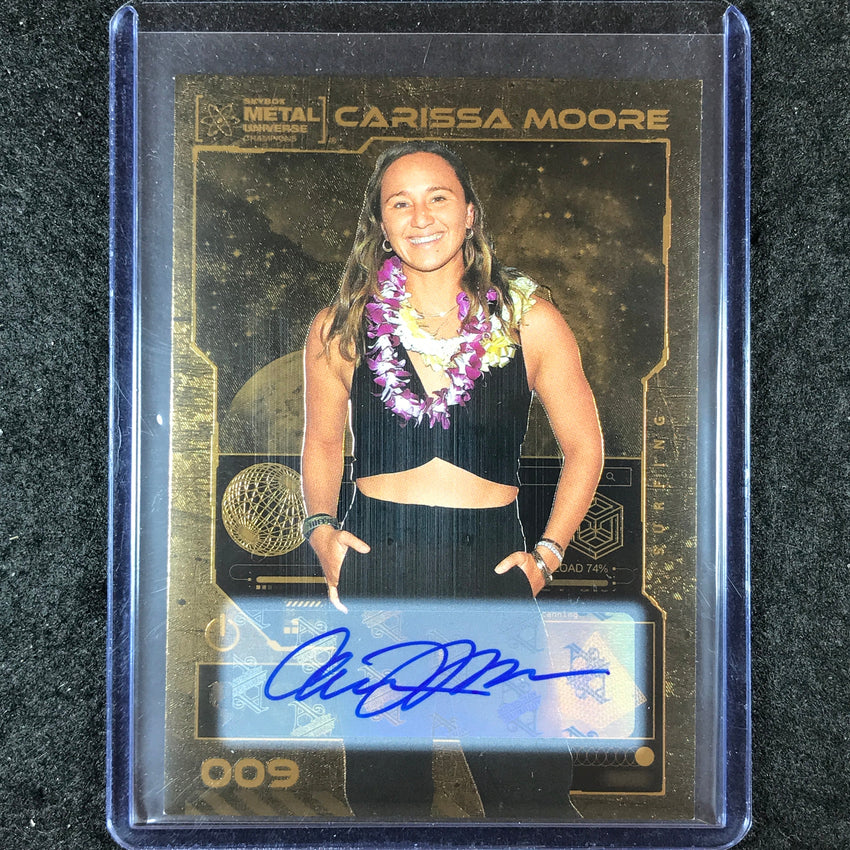 2023 Metal Universe Champions CARISSA MOORE Base Auto Gold 1/25