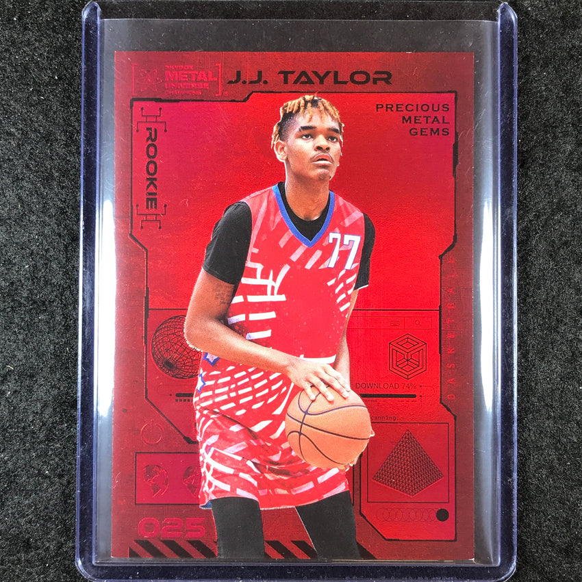 2023 Metal Universe Champions J.J. TAYLOR Rookie Red Precious Metal Gems 70/100