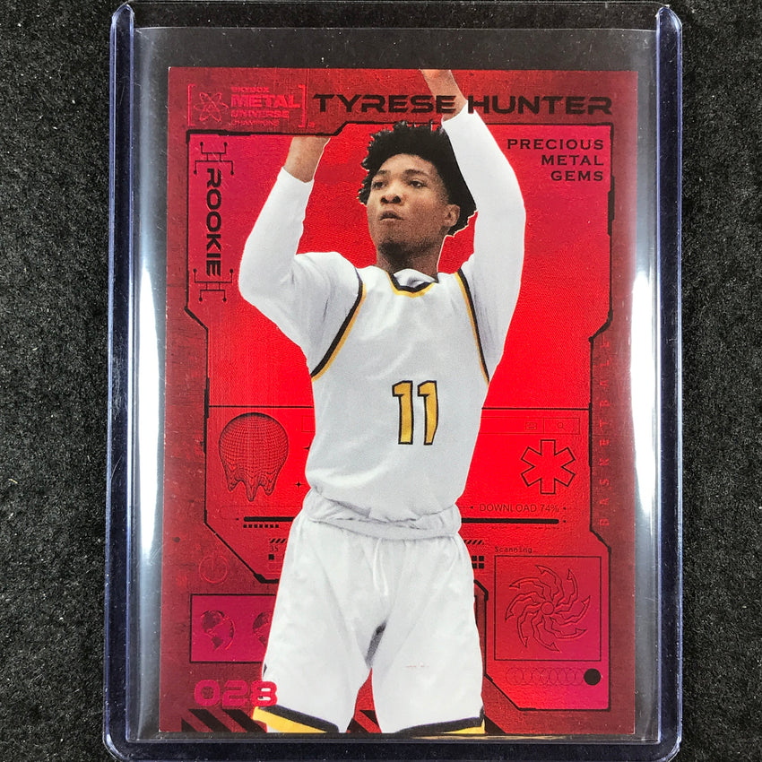 2023 Metal Universe Champions TYRESE HUNTER Rookie Red Precious Metal Gem 24/100