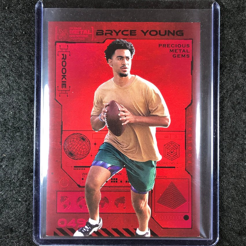 2023 Metal Universe Champions BRYCE YOUNG Rookie Red Precious Metal Gems 45/100