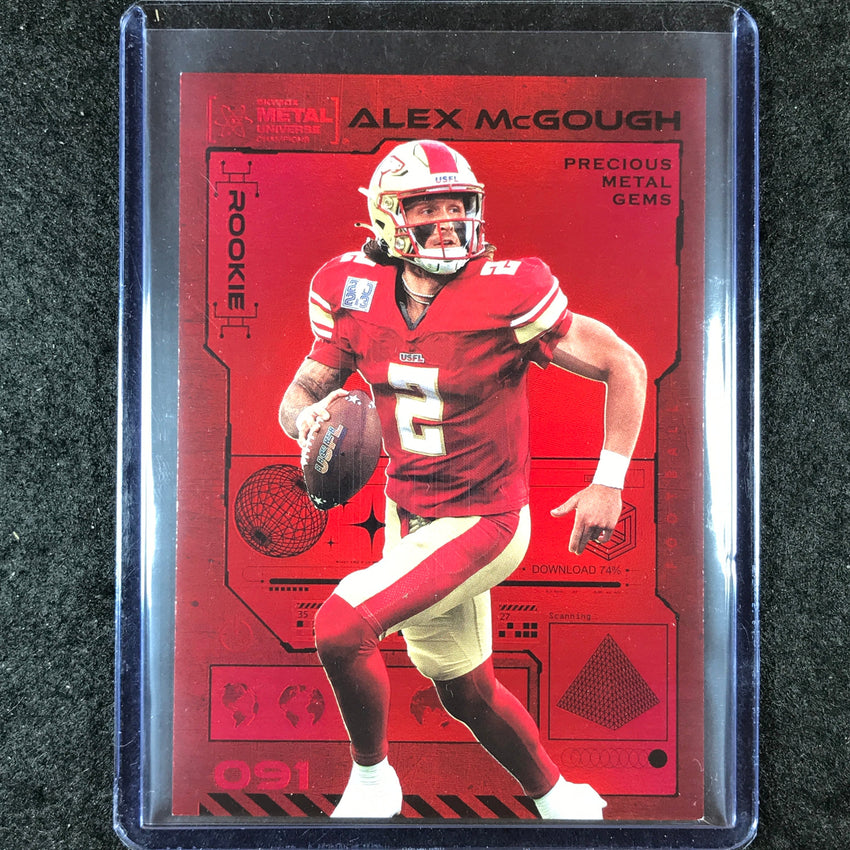 2023 Metal Universe Champions ALEX MCGOUGH Rookie Red Precious Metal Gems 96/100