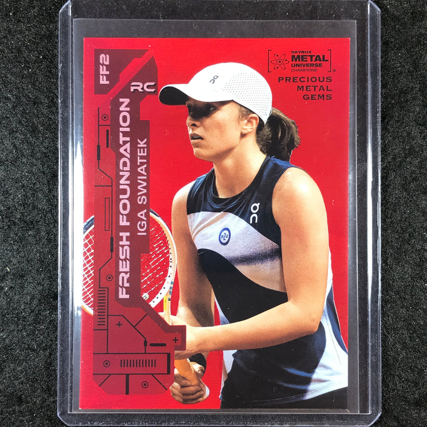 2023 Metal Universe Champions IGA SWIATEK Fresh Foundation Rookie Red Gem 63/100