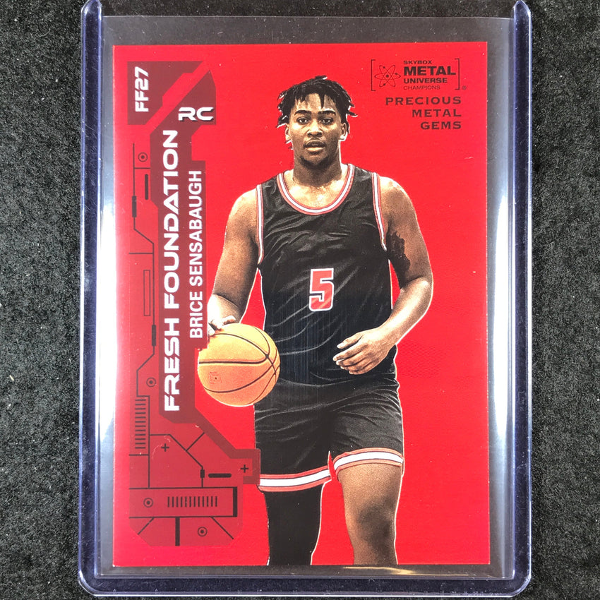 2023 Metal Universe Champions BRICE SENSABAUGH Foundation Rookie Red Gems 26/100