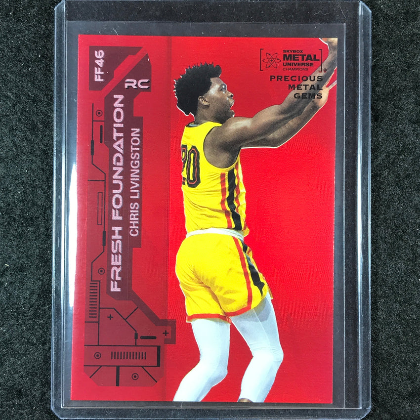 2023 Metal Universe Champions CHRIS LIVINGSTON Foundation Rookie Red Gems 10/100