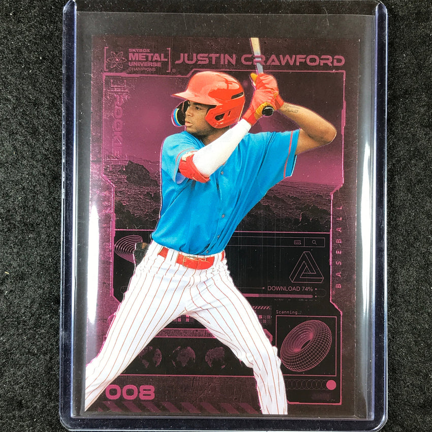 2023 Metal Universe Champions JUSTIN CRAWFORD Pink FX 21/75 #8