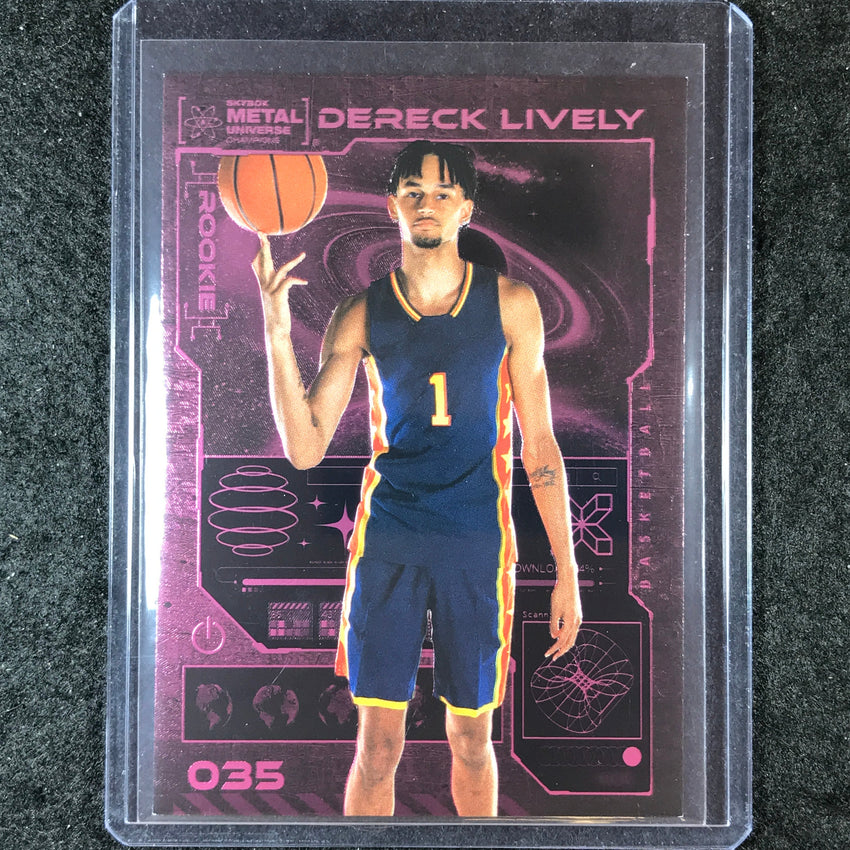 2023 Metal Universe Champions DERECK LIVELY Rookie Pink FX 14/75 #35