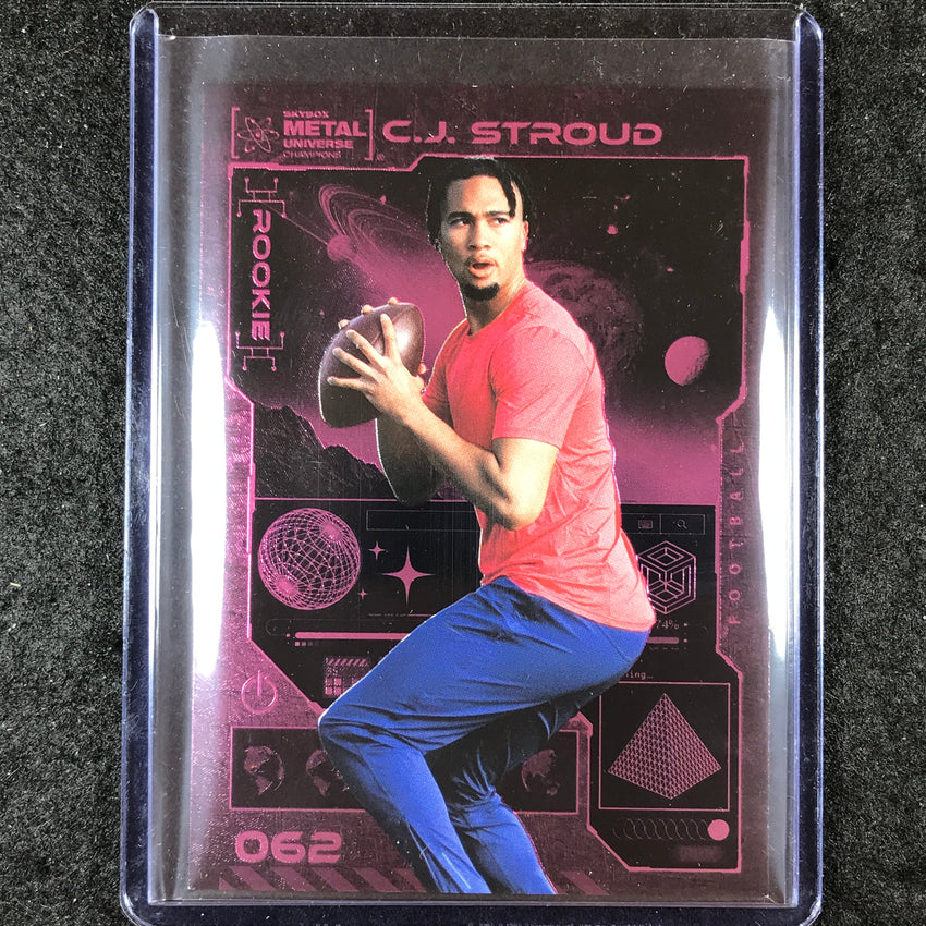 2023 Metal Universe Champions C.J. STROUD Rookie Pink FX 27/75 #62