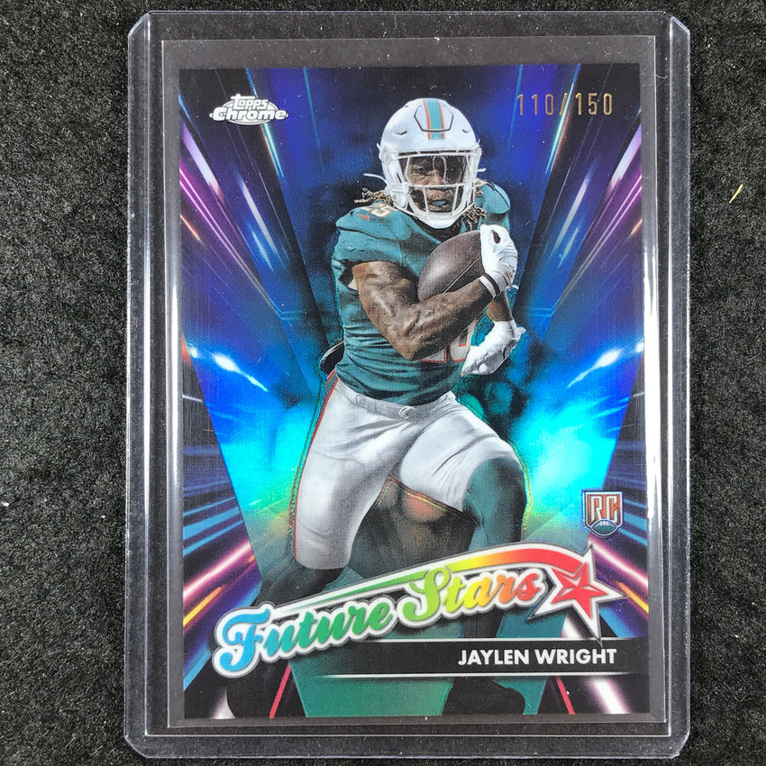 2024 Topps Chrome Football JAYLEN WRIGHT Future Stars Rookie Blue 110/150 #21