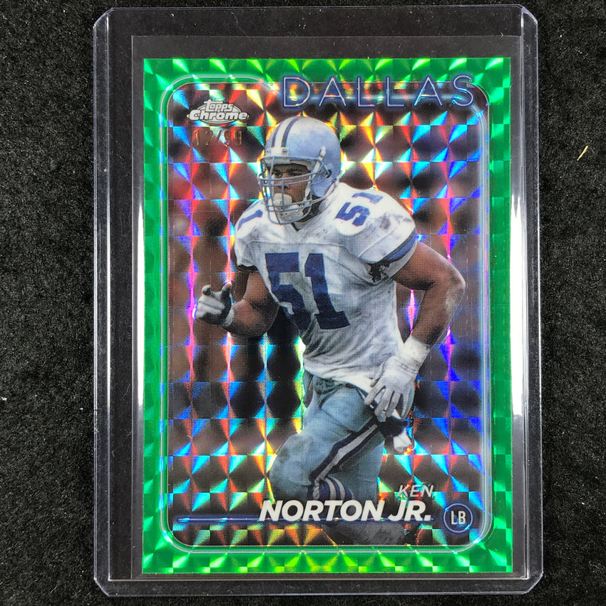 2024 Topps Chrome Football KEN NORTON JR. Base Green Geometric 12/99 #51