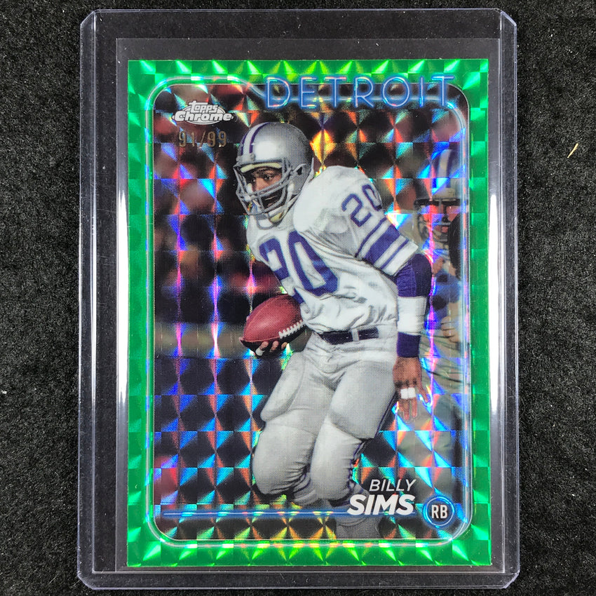 2024 Topps Chrome Football BILLY SIMS Base Green Geometric 91/99 #70