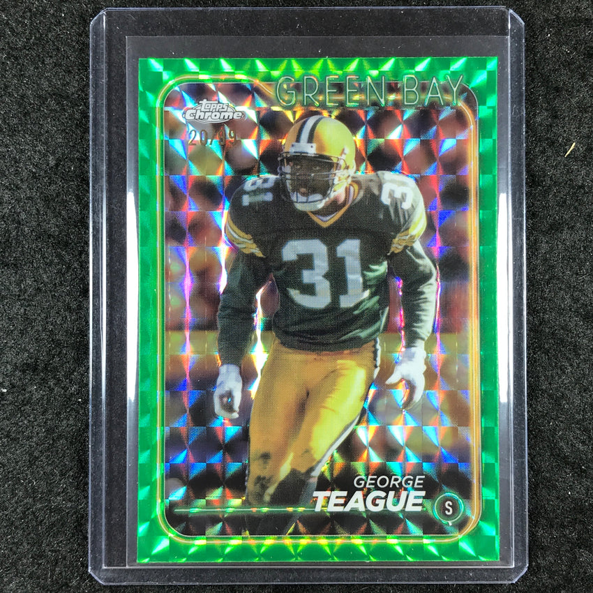 2024 Topps Chrome Football GEORGE TEAGUE Base Green Geometric 20/99 #79