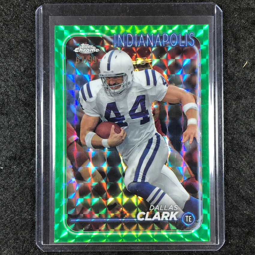 2024 Topps Chrome Football DALLAS CLARK Base Green Geometric 67/99 #88
