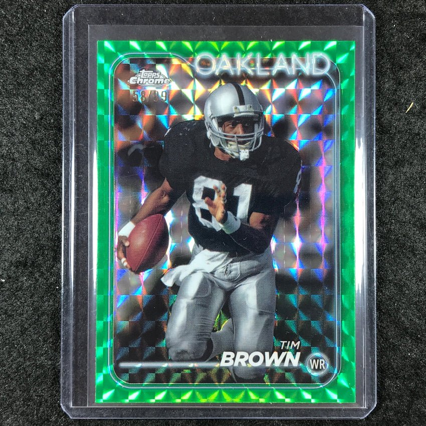2024 Topps Chrome Football TIM BROWN Base Green Geometric 58/99 #151
