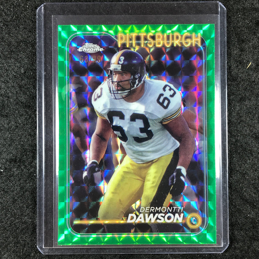 2024 Topps Chrome Football DERMONTTI DAWSON Base Green Geometric 63/99 #170