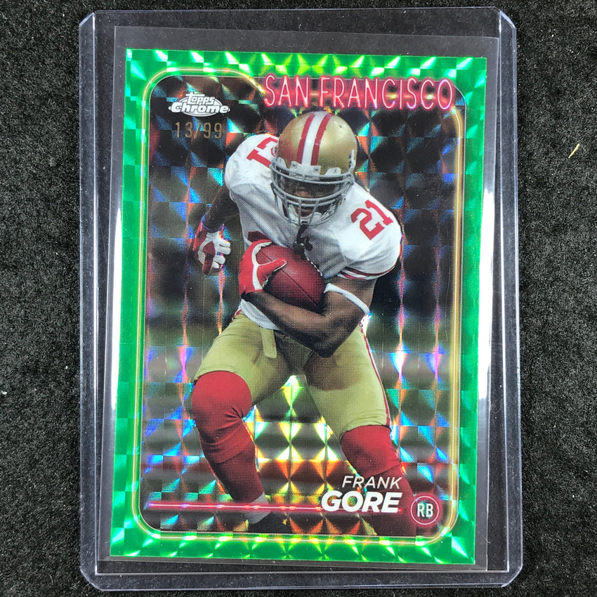 2024 Topps Chrome Football FRANK GORE Base Green Geometric 13/99 #179