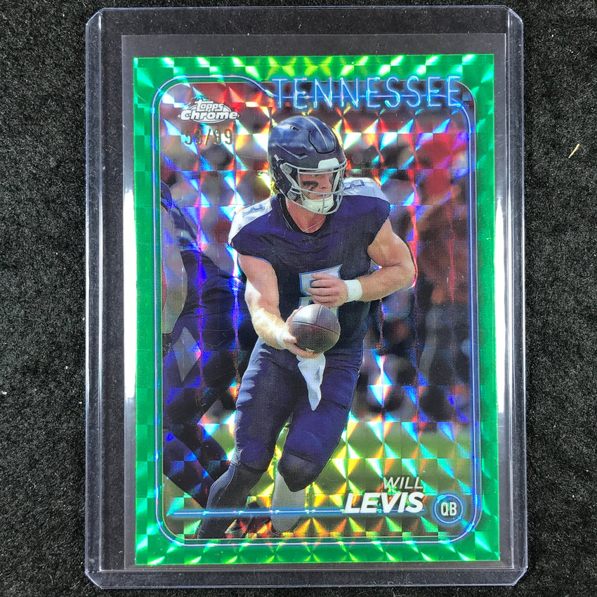 2024 Topps Chrome Football WILL LEVIS Base Green Geometric 53/99 #188