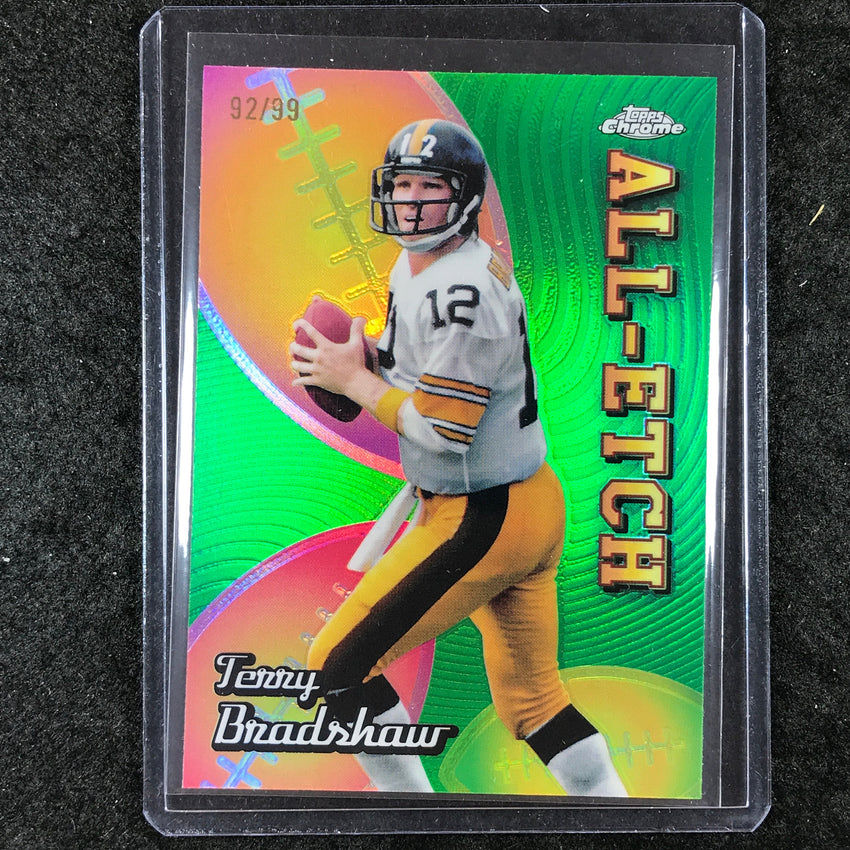 2024 Topps Chrome Football TERRY BRADSHAW All-Etch Green 92/99