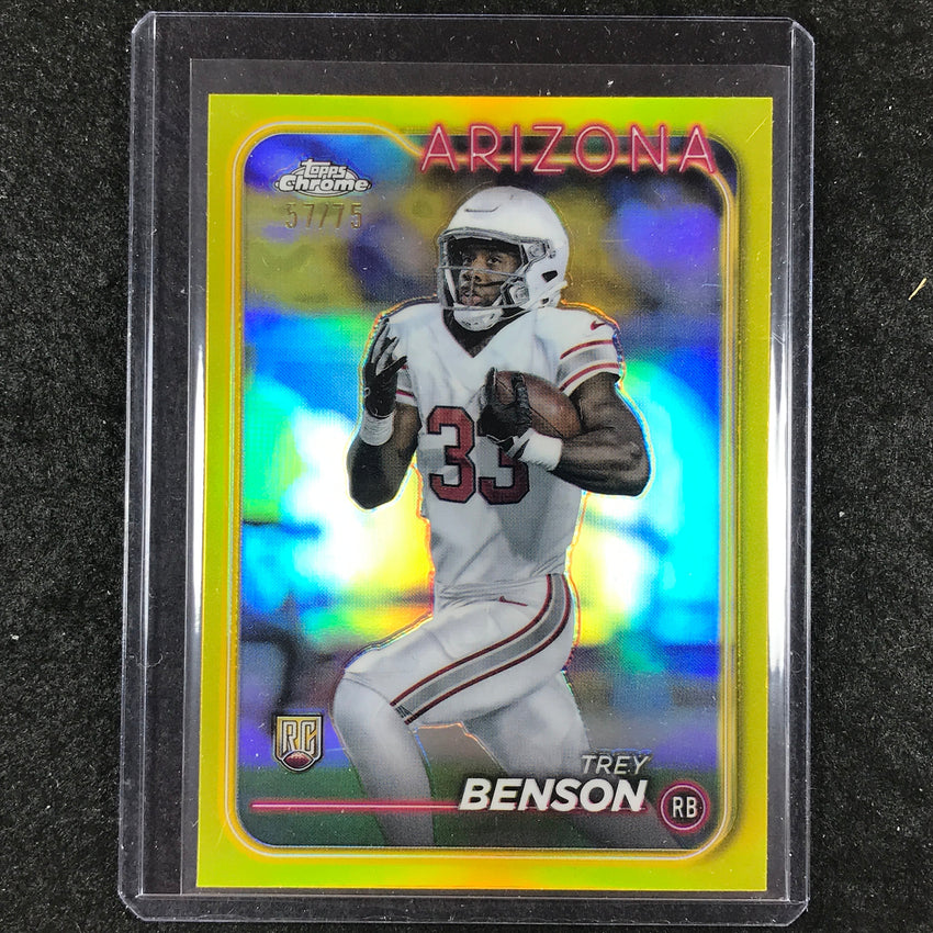 2024 Topps Chrome Football TREY BENSON Rookie Base Yellow 57/75 #214