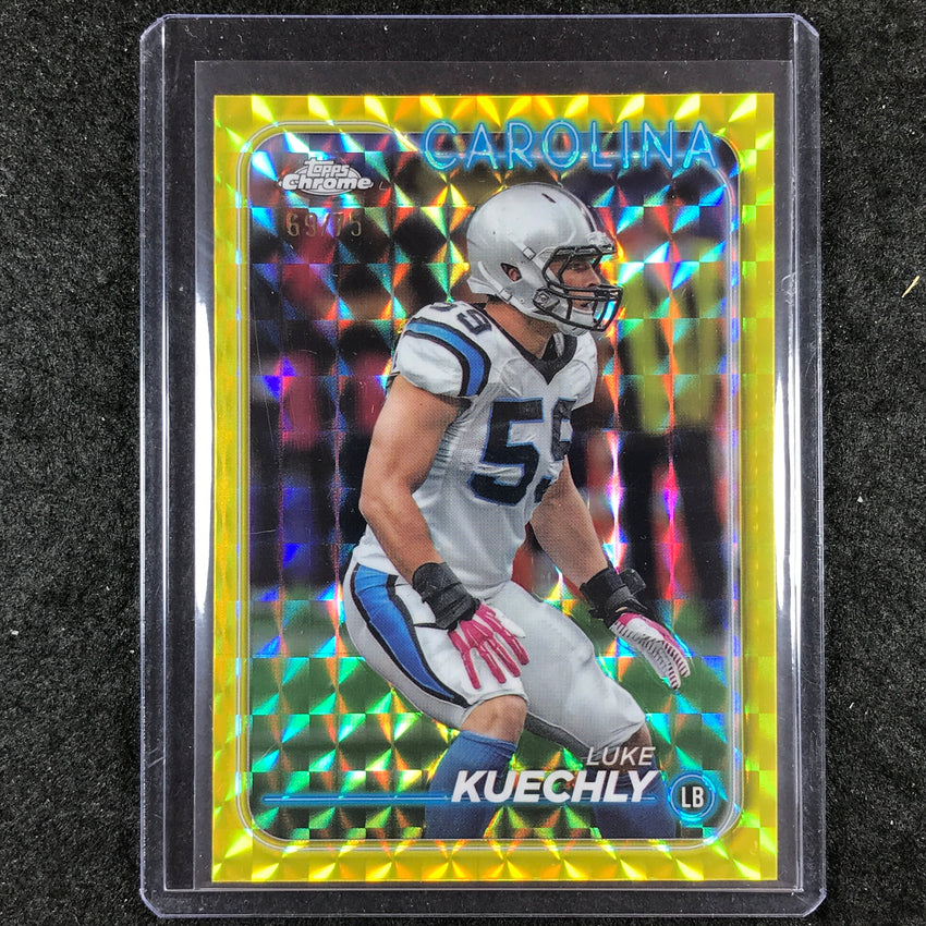 2024 Topps Chrome Football LUKE KUECHLY Base Yellow Geometric 69/75 #13