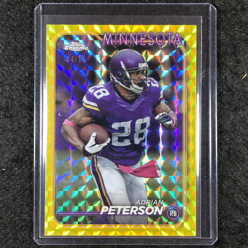 2024 Topps Chrome Football ADRIAN PETERSON Base Yellow Geometric 44/75 #113