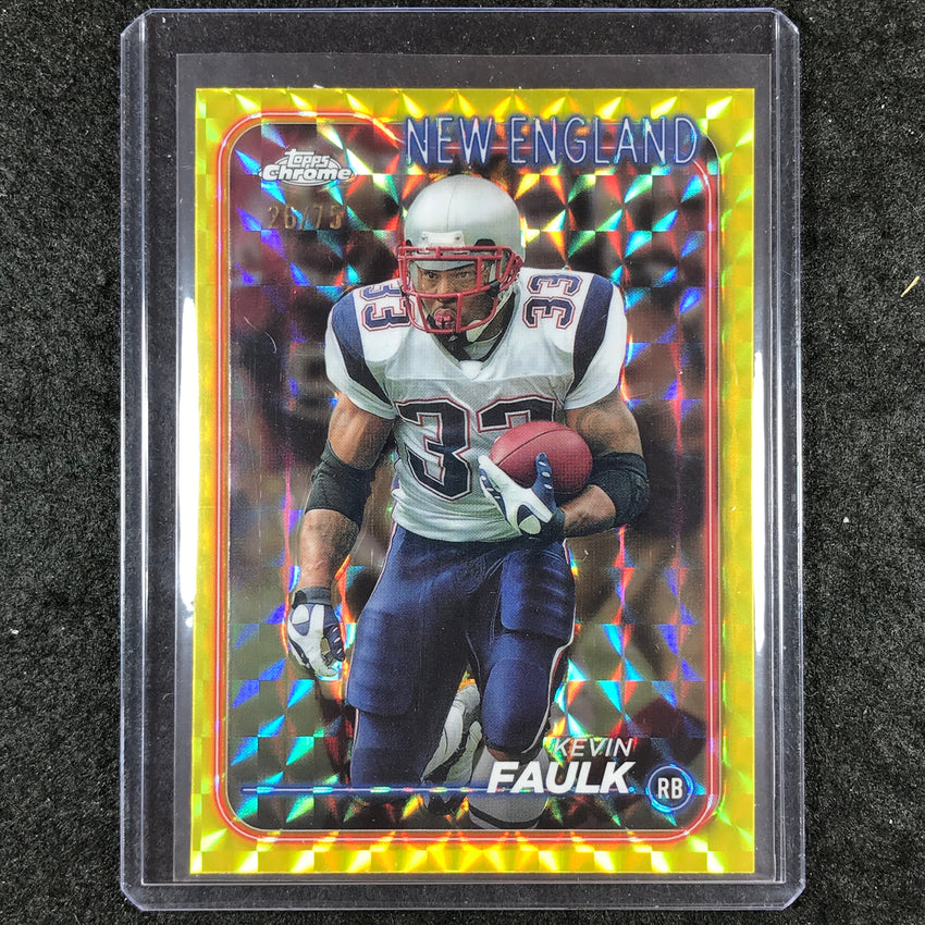 2024 Topps Chrome Football KEVIN FAULK Base Yellow Geometric 26/75 #130