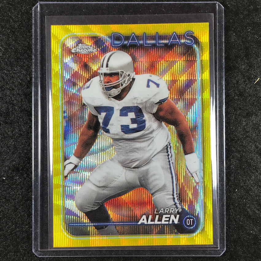2024 Topps Chrome Football LARRY ALLEN Base Yellow Wave 62/75 #58