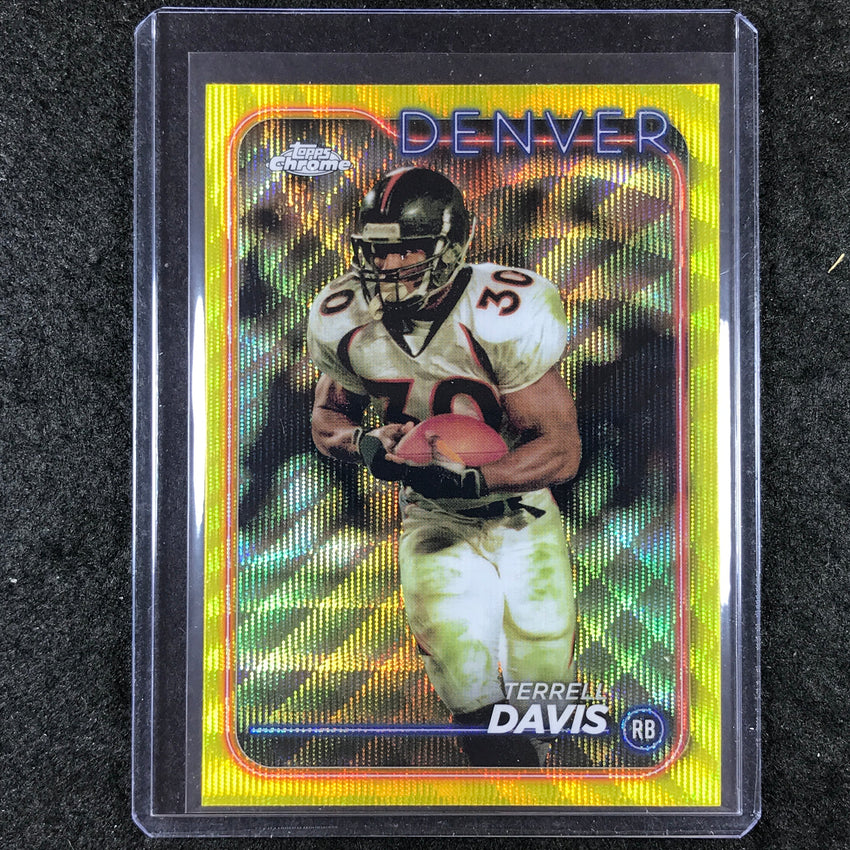 2024 Topps Chrome Football TERRELL DAVIS Base Yellow Wave 38/75 #60
