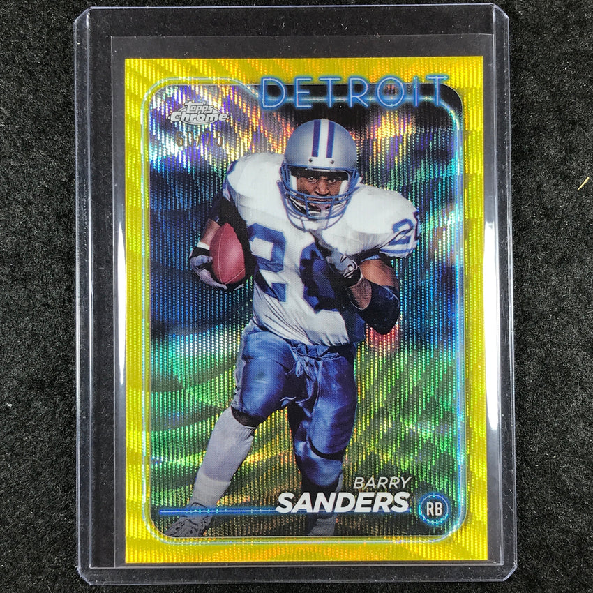2024 Topps Chrome Football BARRY SANDERS Base Yellow Wave 60/75 #67