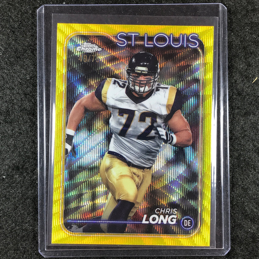 2024 Topps Chrome Football CHRIS LONG Base Yellow Wave 49/75 #103