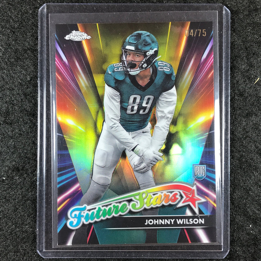 2024 Topps Chrome Football JOHNNY WILSON Future Stars Rookie Yellow 4/75 #22