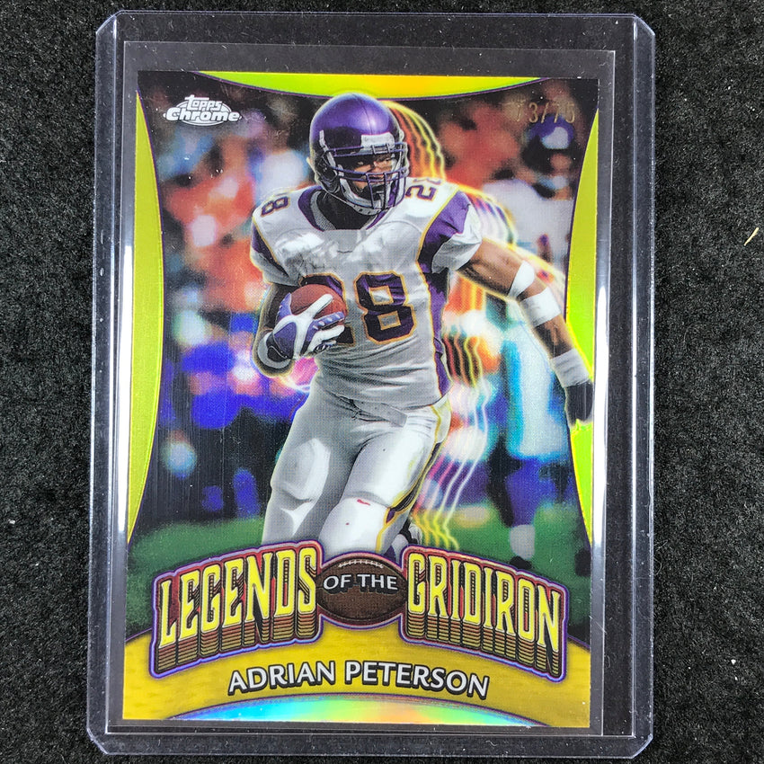 2024 Topps Chrome Football ADRIAN PETERSON Legends of the Gridiron Yellow 73/75
