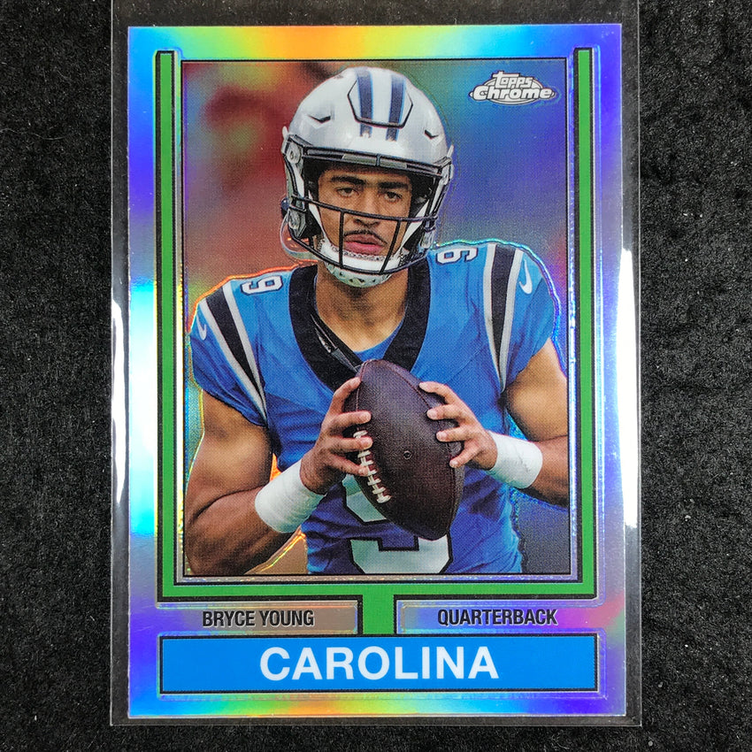 2024 Topps Chrome Football BRYCE YOUNG 1974 Topps Football Refractor #23