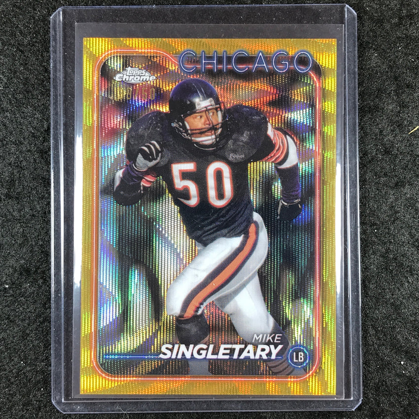 2024 Topps Chrome Football MIKE SINGLETARY Base Gold Wave 39/50 #20