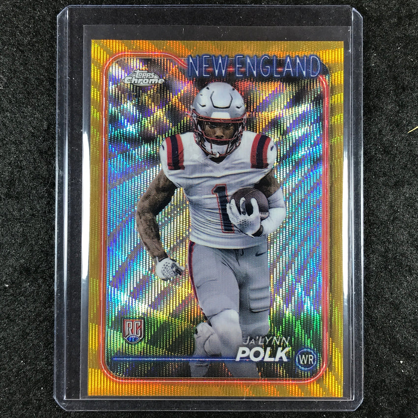 2024 Topps Chrome Football JA'LYNN POLK Rookie Base Gold Wave 45/50 #220